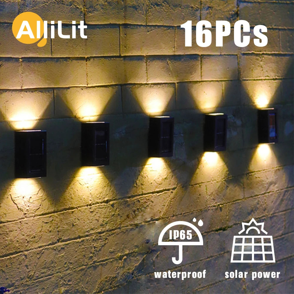  Smart Solar LED Outdoor Lights - Waterproof Garden Decor Lamps for Balcony, Yard, Street, Wall (1-16pcs)