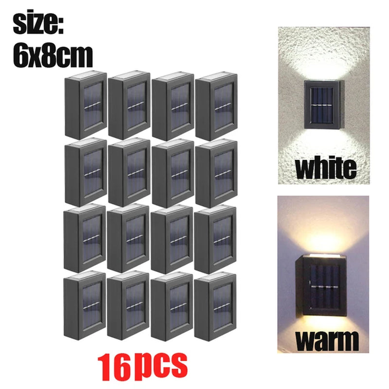  Smart Solar LED Outdoor Lights - Waterproof Garden Decor Lamps for Balcony, Yard, Street, Wall (1-16pcs)