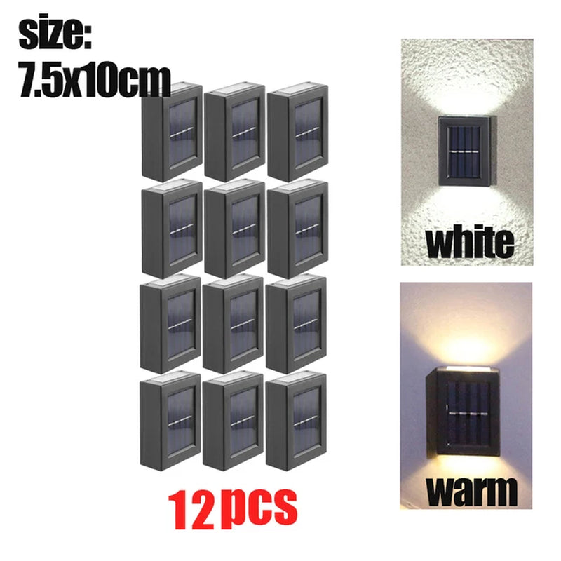  Smart Solar LED Outdoor Lights - Waterproof Garden Decor Lamps for Balcony, Yard, Street, Wall (1-16pcs)