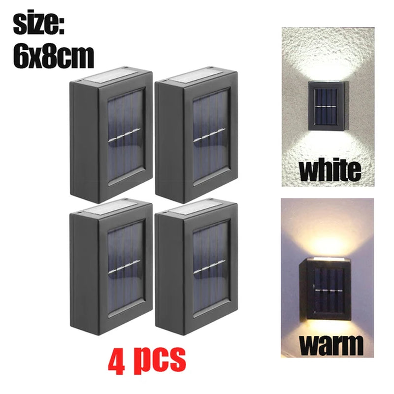  Smart Solar LED Outdoor Lights - Waterproof Garden Decor Lamps for Balcony, Yard, Street, Wall (1-16pcs)