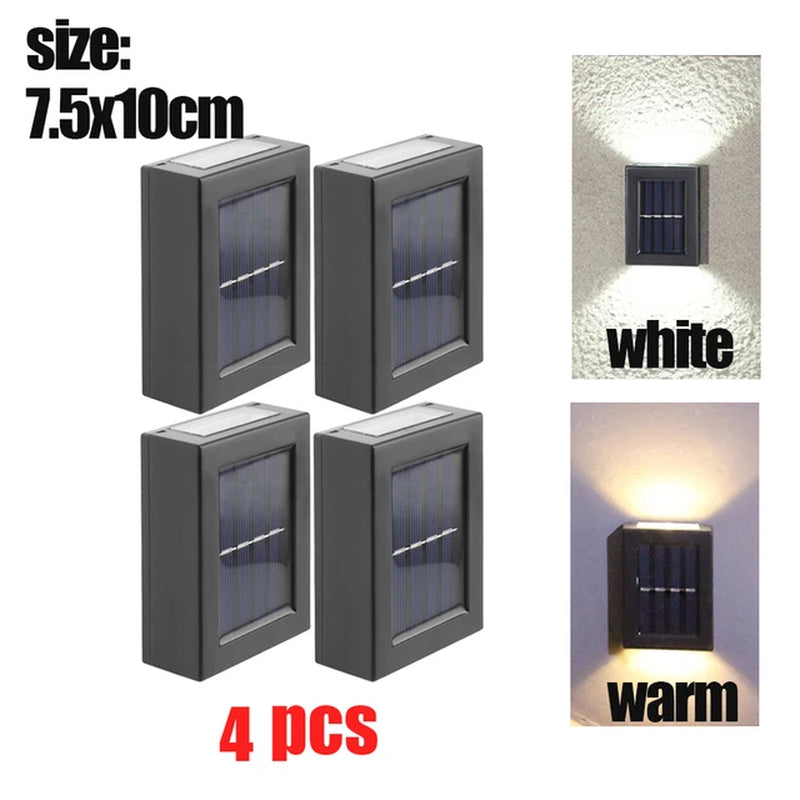  Smart Solar LED Outdoor Lights - Waterproof Garden Decor Lamps for Balcony, Yard, Street, Wall (1-16pcs)