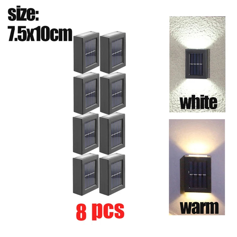  Smart Solar LED Outdoor Lights - Waterproof Garden Decor Lamps for Balcony, Yard, Street, Wall (1-16pcs)