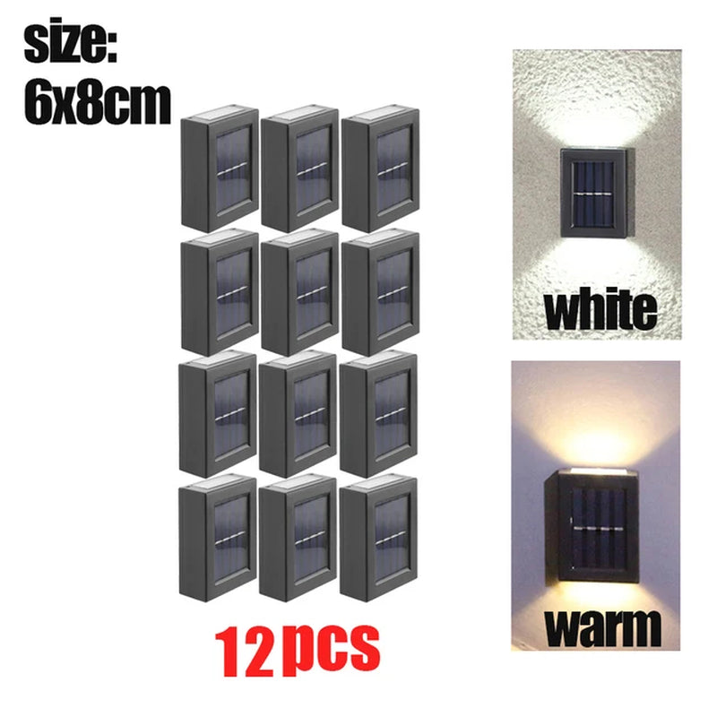  Smart Solar LED Outdoor Lights - Waterproof Garden Decor Lamps for Balcony, Yard, Street, Wall (1-16pcs)